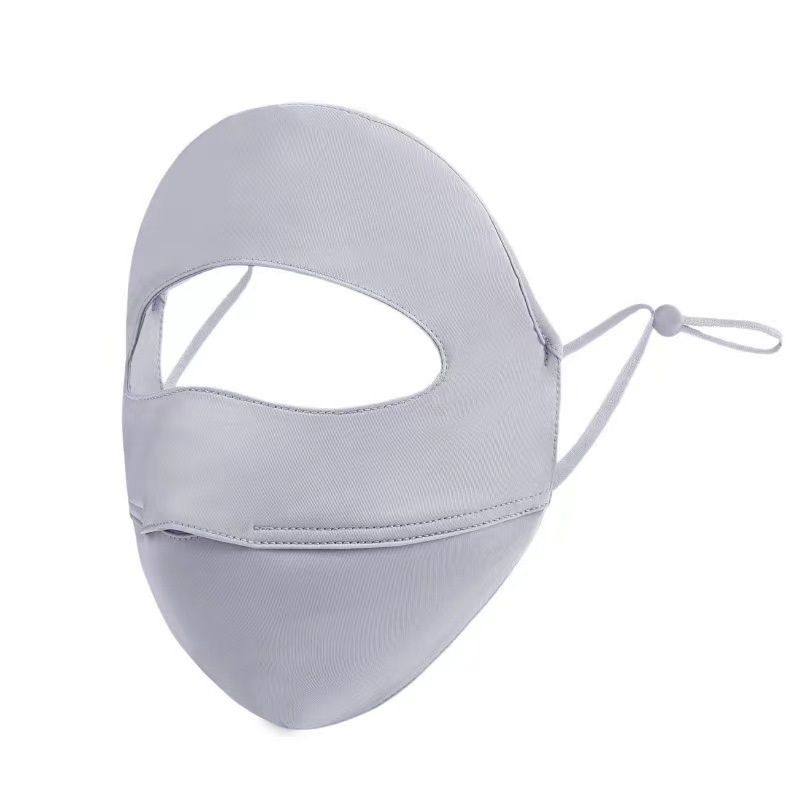 Sun Protection Mask Female Uv Protection Summer Driving Ice Silk Face Kini Breathable Eye Protection Corner Cover Full Face Sun Mask