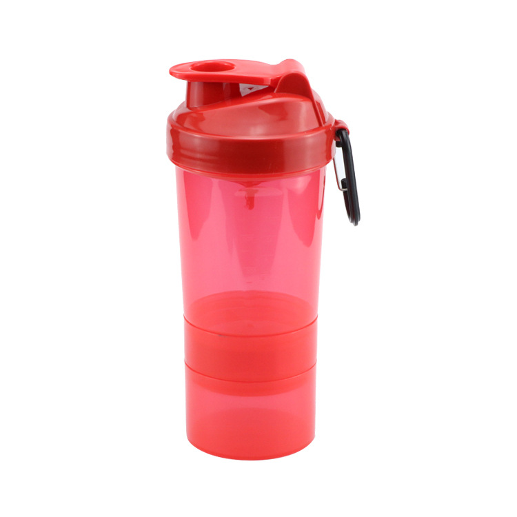 Creative Fitness Sports Shake Cup Handle Three-Layer Stirring Protein Powder Milkshake Plastic Shake Cup Can Be Customized