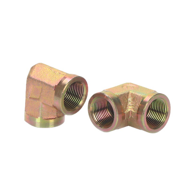 高压油管英制内牙弯头2分3分4分6寸转换管接头配件内丝90度弯直角