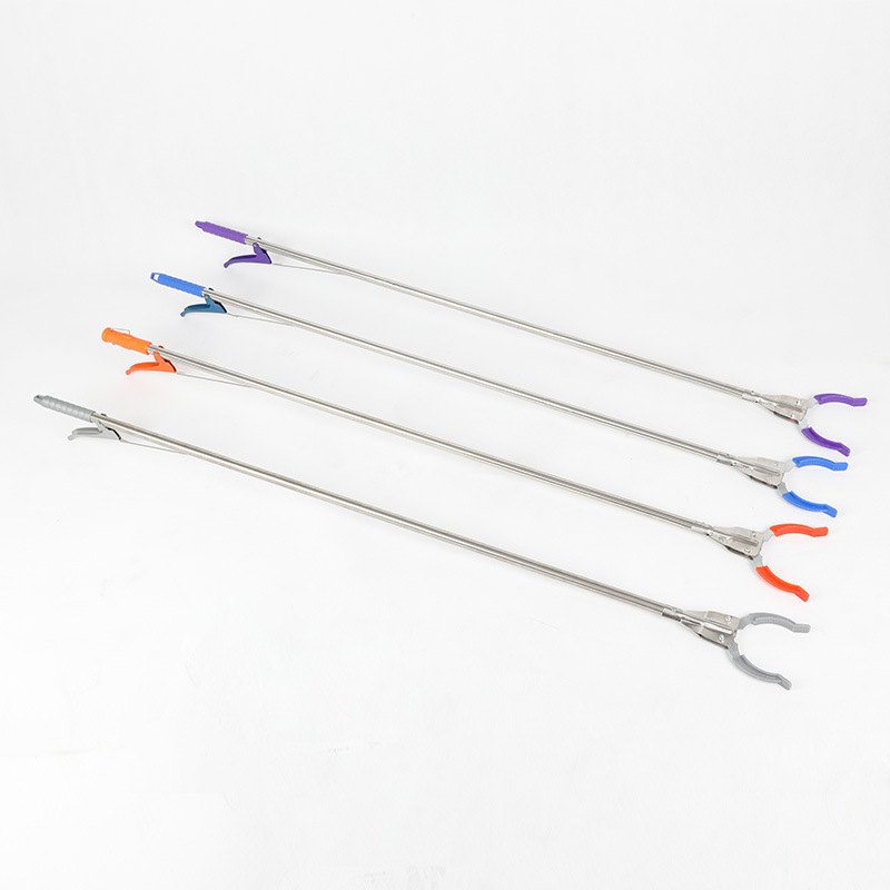 不锈钢垃圾夹子可伸缩折叠垃圾捡拾器捡物器环卫垃圾夹环保夹批发