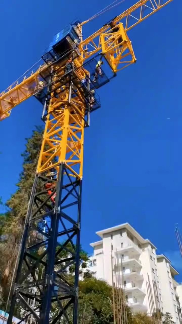 出口热销中国塔机 建筑施工塔式起重机 平头塔吊 动臂塔机 塔头吊