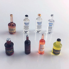 仿真迷你洋酒啤酒diy小酒瓶直播爆款厂家直销游乐场饰品滴胶配件