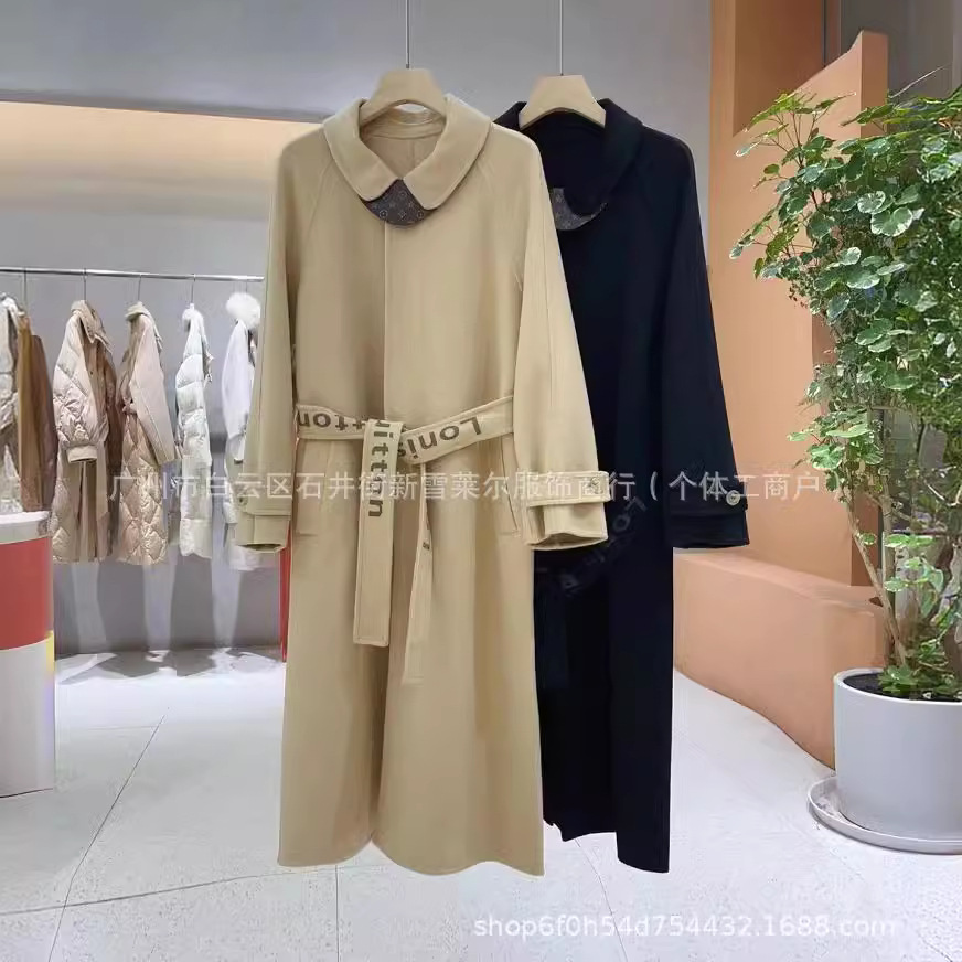 深圳设计师品牌格莉双面羊绒大衣撤柜尾货女装批货剪标外套高货