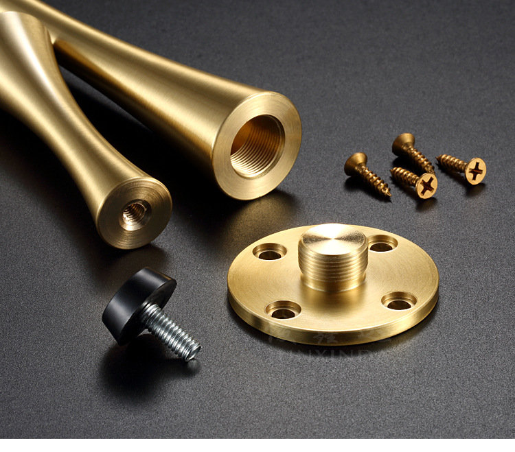 铜脚可调节黄铜纯铜电视柜茶几床头柜桌子椅子新中式家具美式北欧