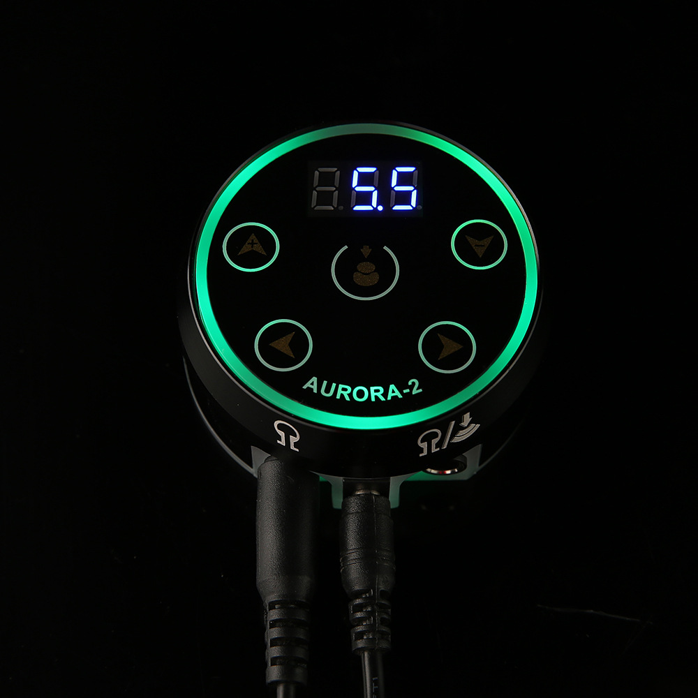 新款极光二代纹身电源触摸液晶显示电源极光纹身电源脚踏无线电源