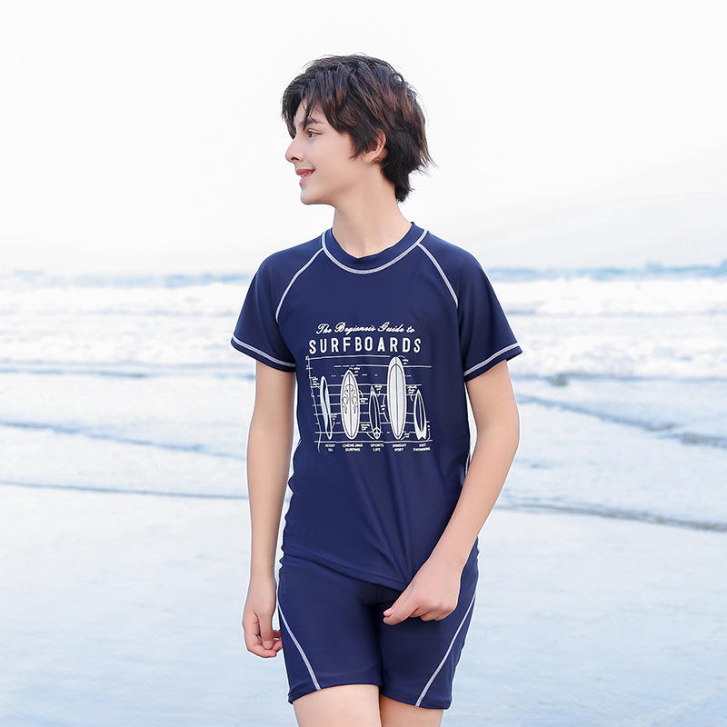 男童中大童大码学生分体泳装胖童青少年男孩泳裤儿童泳衣