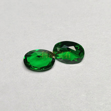 蛋形绿玻裸石 鸽子蛋祖母绿色玻璃椭圆形宝石饰品