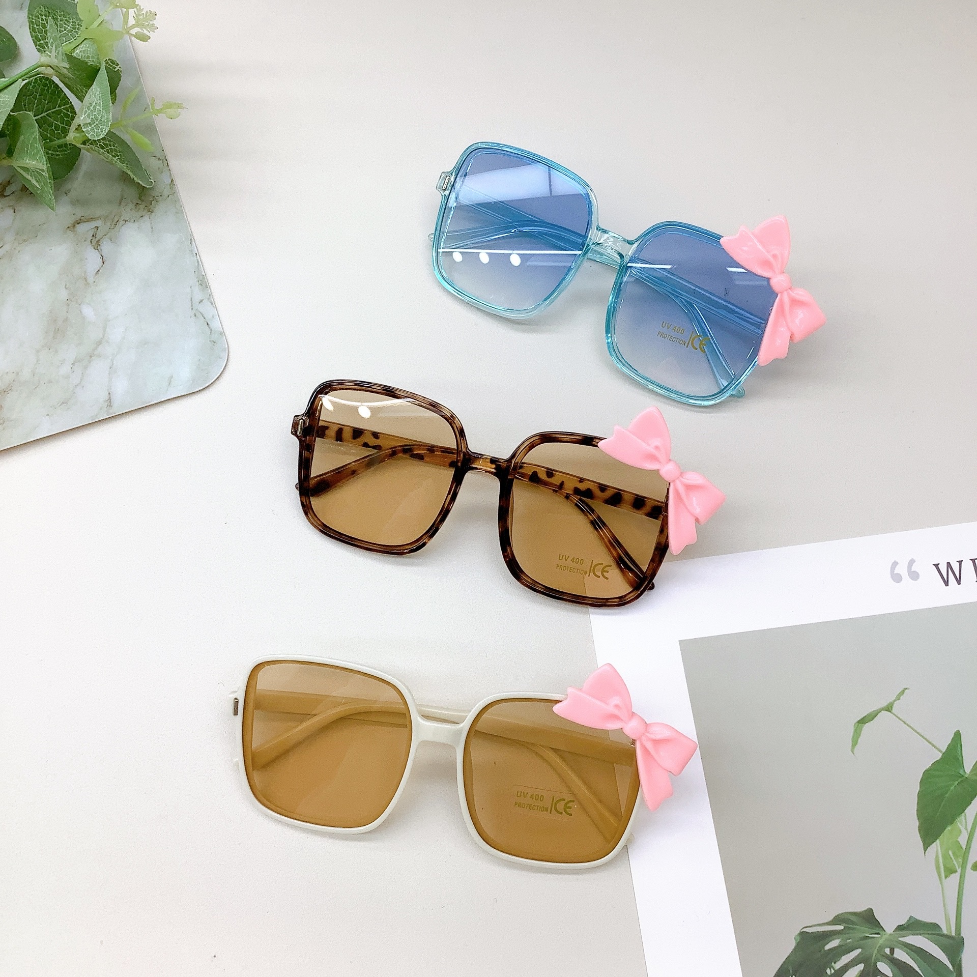 Travel Sun-Proof Kids Sunglasses New DIY Trend Fashion Baby Cross-Border Concave Shape UV-Proof Sunglasses