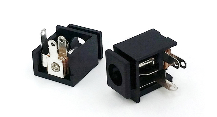 厂家直供dc009直流电源插座方形dc插头座 电源充电接口 5.5x2.