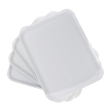 白色托盘长方形塑料家用商用快餐厅餐盘北欧现代幼儿园置物盘子