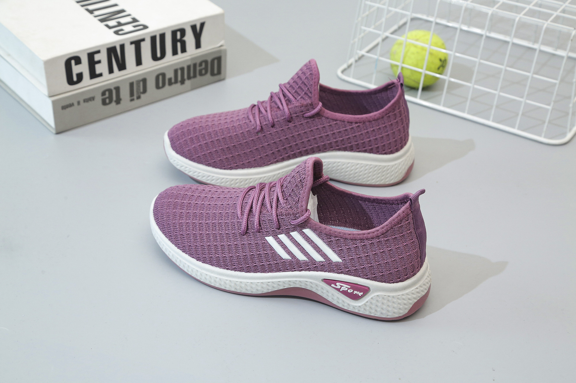 New Women's Shoes Spring and Autumn All-Match Breathable Flying Woven Women's Comfort and Casual Trendy Shoes Women's Sneaker Running Leisure