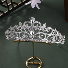 韩式新娘饰品合金水钻皇冠发箍公主生日蛋糕装饰头饰爱心水晶王冠