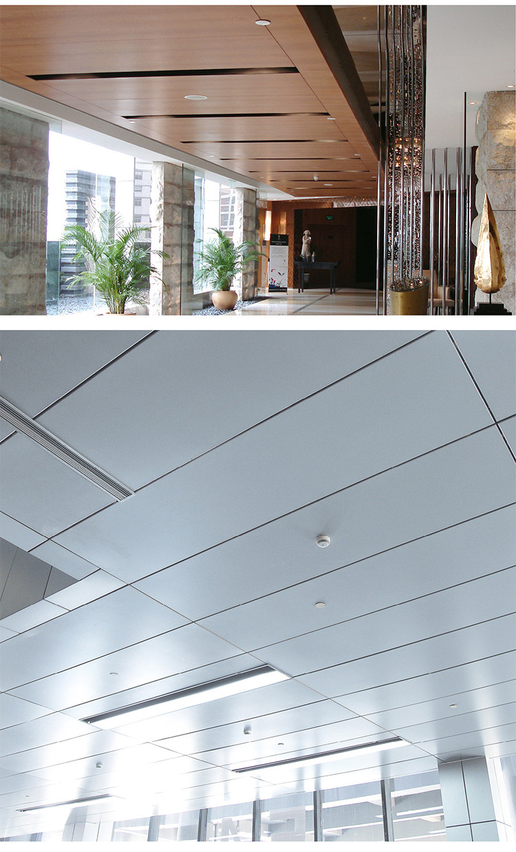 勾搭铝合金天花板吊顶商场高铁站瓦楞板工程超大板定制铝单板材料