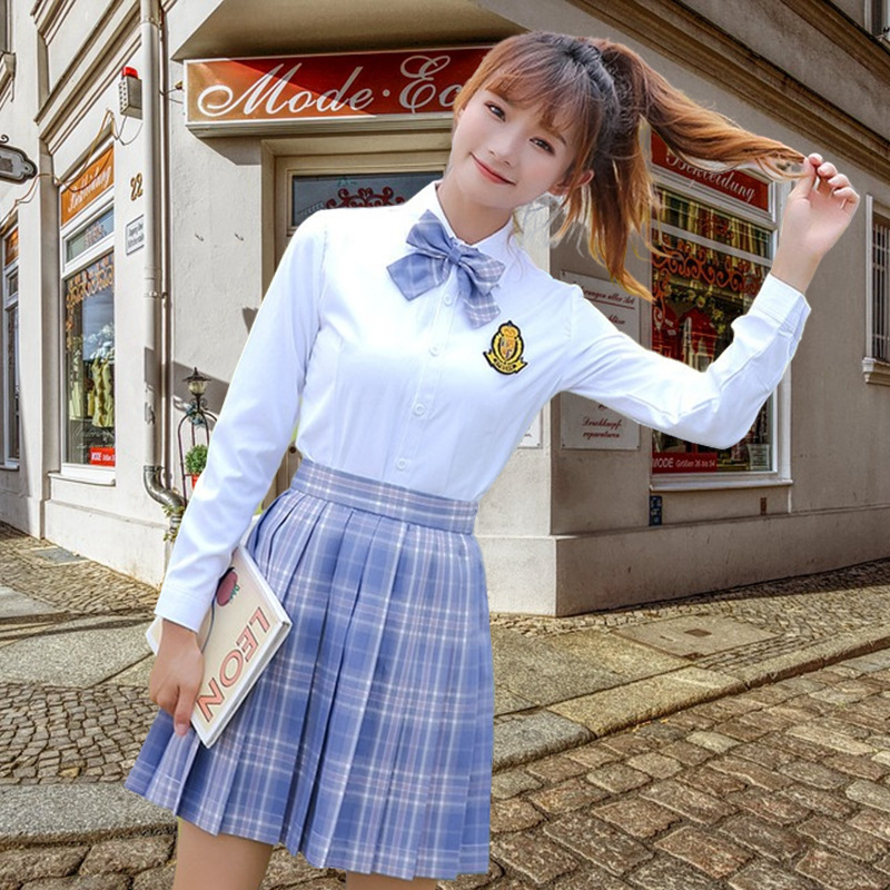 jk制服格子裙日系百搭高腰学院风百褶裙褶皱半截裙初高中学生校服