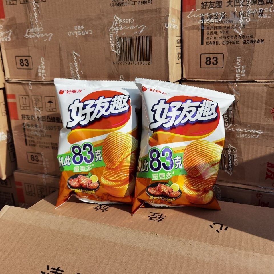 好丽友好友趣75g好有趣薯片宿舍充饥夜宵整箱休闲零食品大礼包