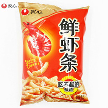 农心辣鲜虾条90g 松脆美味休闲小吃膨化零食品超市小卖部批发