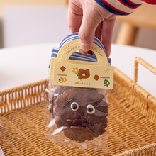 六一儿童节卡通饼干透明包装袋曲奇牛轧糖雪花酥可爱零食卡头袋任