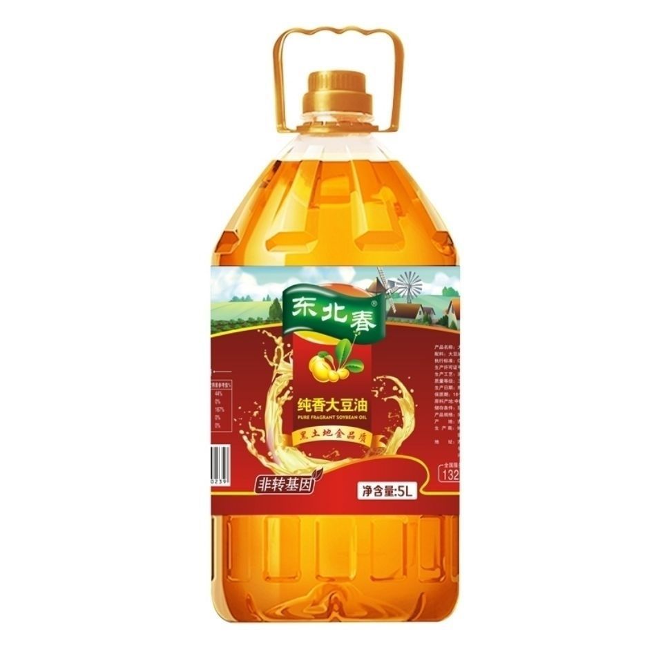 大豆油 东北黑土地浓香大豆油5l食用油 1桶包邮