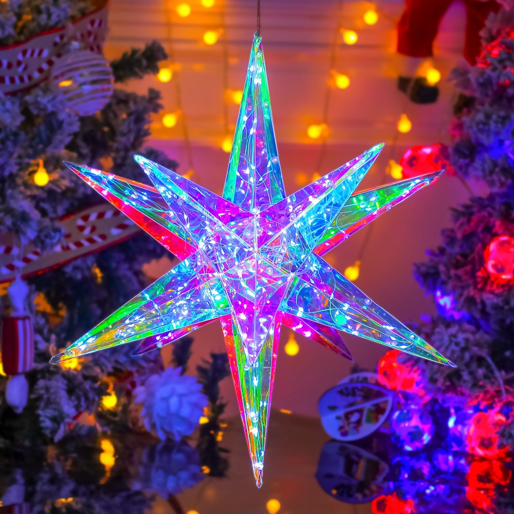 Shopping Mall Hotel Atrium Show Window Decoration Props Wedding Atmosphere Christmas Light Festivals Led Magic Light-Emitting Explosion Star