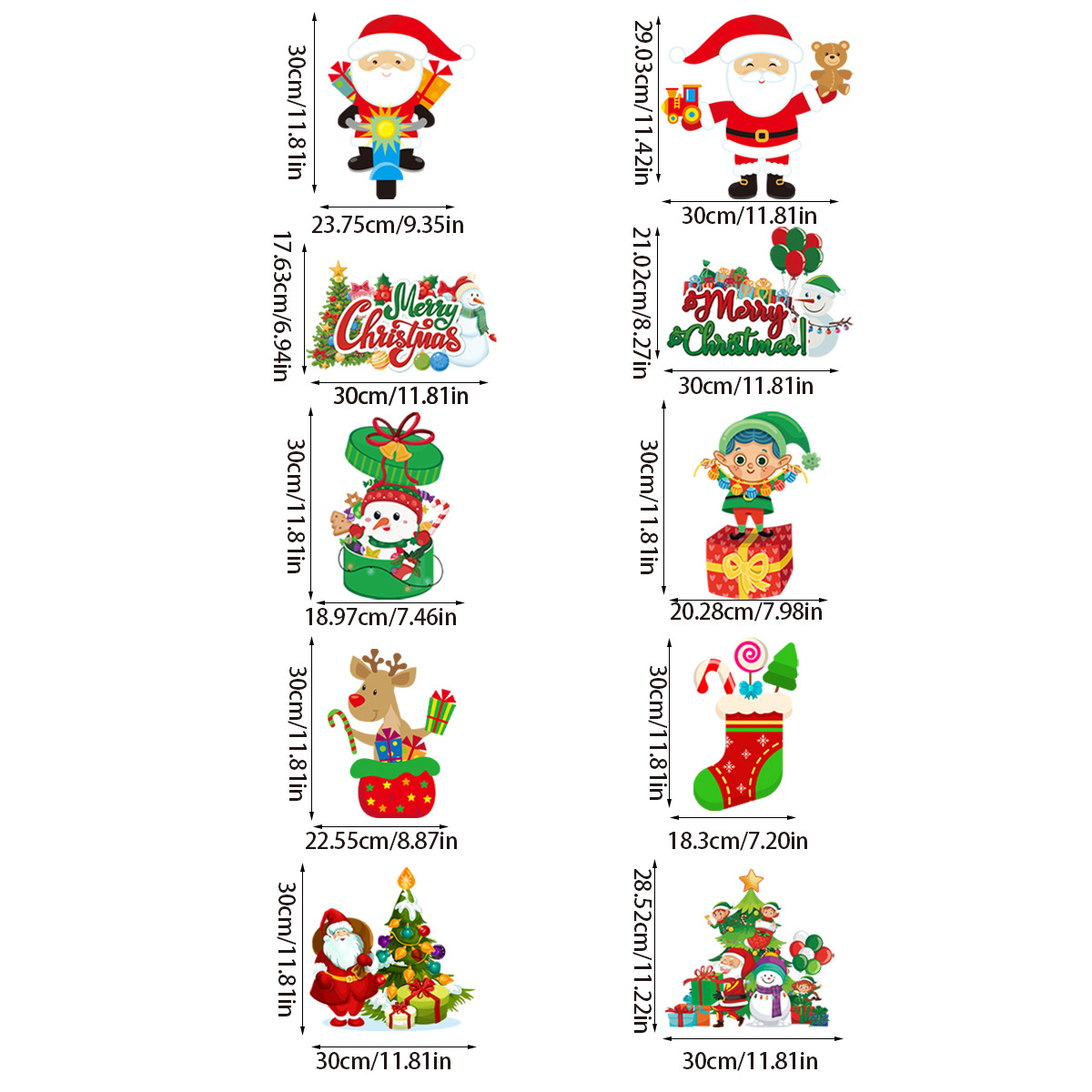 2023 New Christmas Party Paper Santa Claus Christmas Tree Decoration Door Hanging Scene Layout Pendant Hanging Ornament