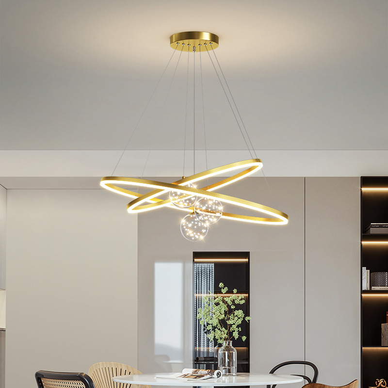 Living Room Chandelier Modern Minimalist Creative and Slightly Luxury Starry Sky Office Starry Dining Table Lamp Tea Room Bar Lighting