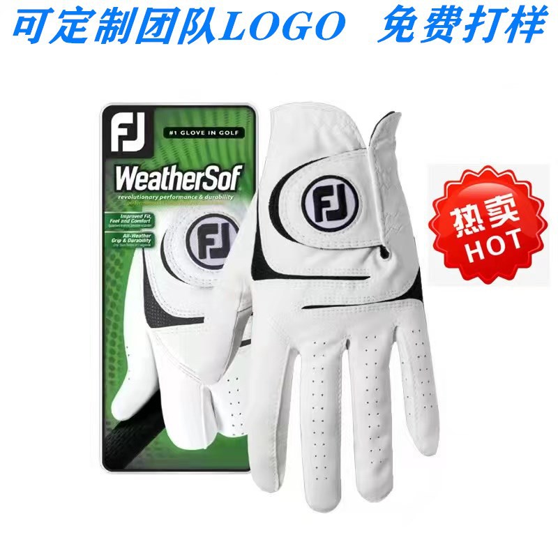 One Piece Dropshipping FJ Golf Club Gloves Cycling Outdoor Men's and Women's Leather Gloves Non-Slip Breathable Black and White Gloves
