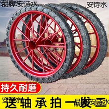 工地斗车实心轮胎子手推车两轮建筑全套加重工地斗车轮子实心轮胎