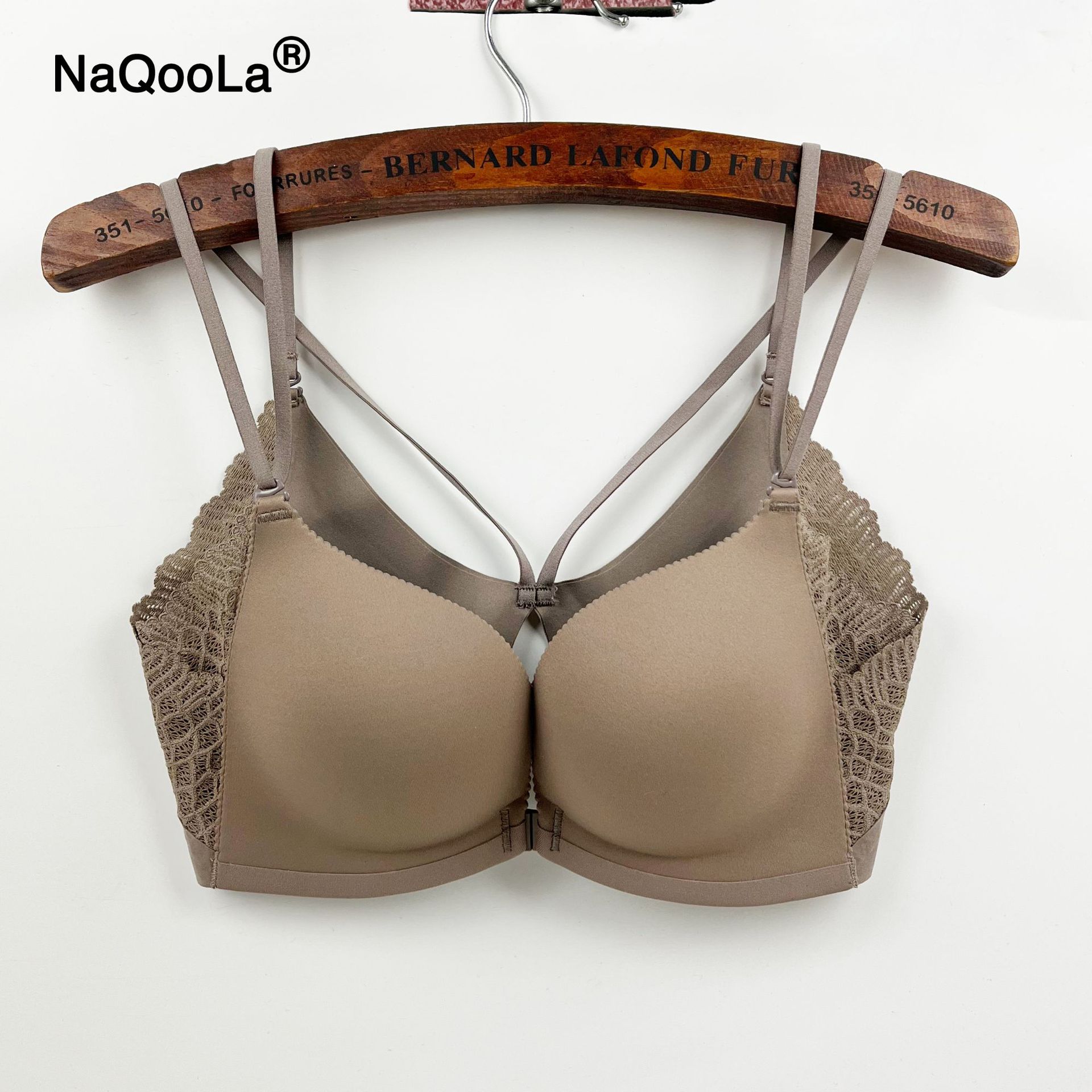 品牌相似夏季前搭扣性感聚拢上薄下厚文胸女透气美背薄款无钢圈内衣