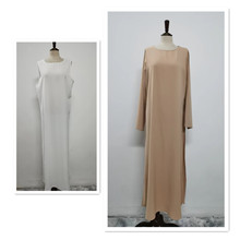 厂家直供伊朵朵新款时尚中东迪拜纯色连衣裙 休闲两件套长袍SC101