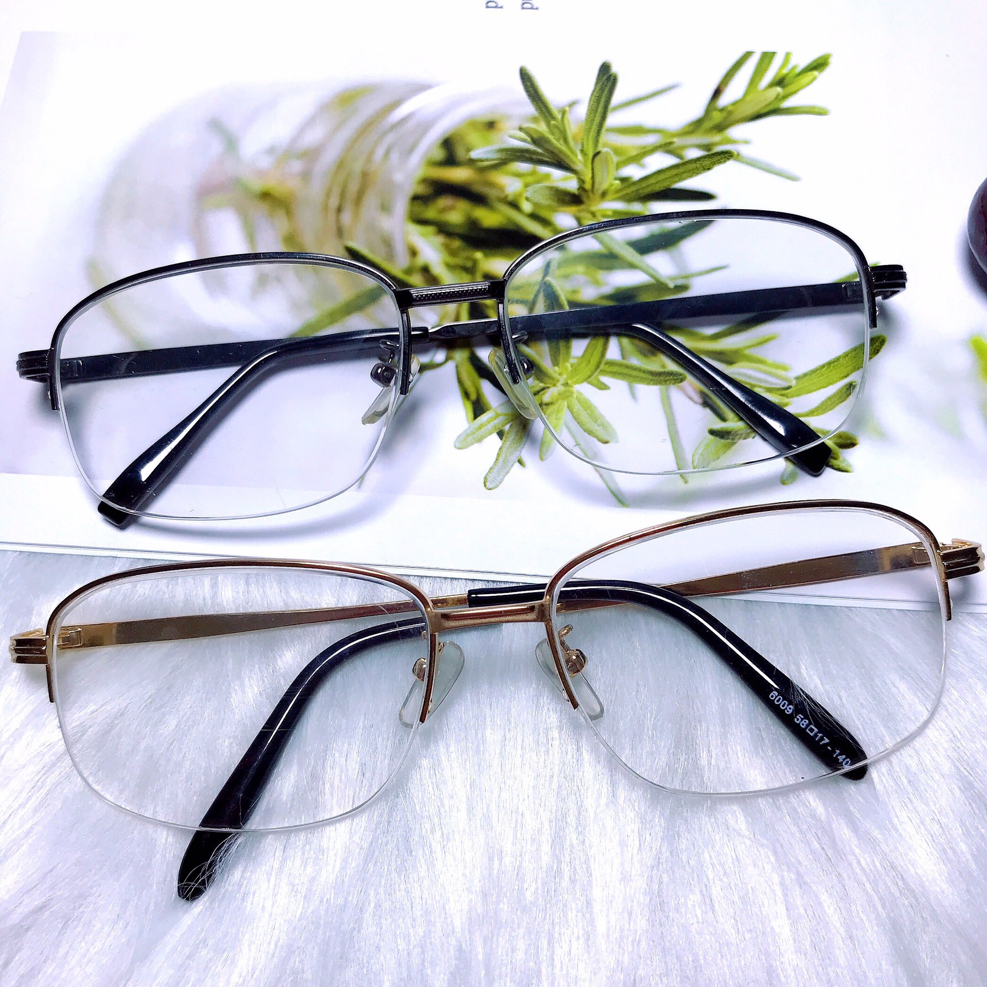 厂家直销东海天然白水晶石头眼镜全框架平光时尚男眼镜经典