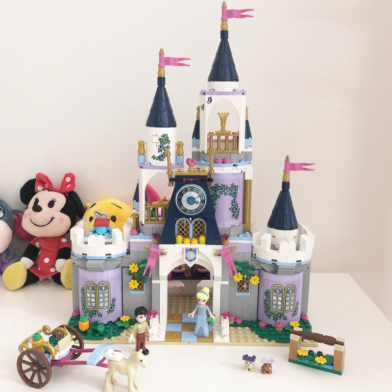 灰姑娘公主梦冰雪奇缘梦幻城堡拼装积木女孩子玩具积思70224
