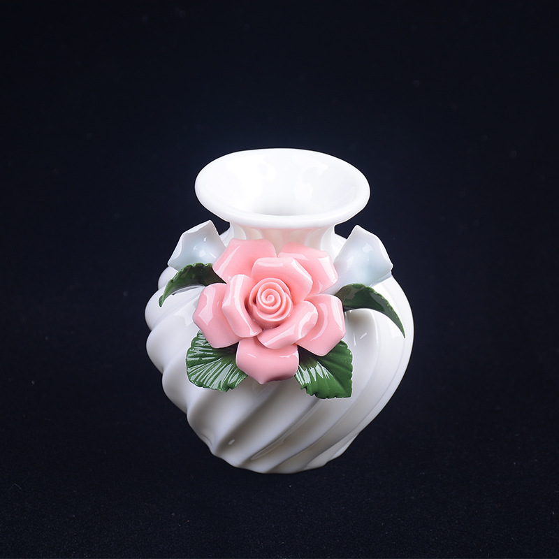 玫瑰花小陶瓷花瓶