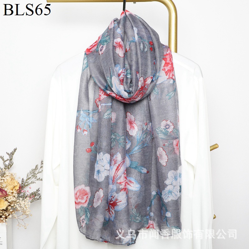 Mother's Scarf Female Autumn and Winter Wild Warm-Keeping and Cold-Proof Long Scarf Middle-Aged and Elderly Voile Cotton Neck Scarf