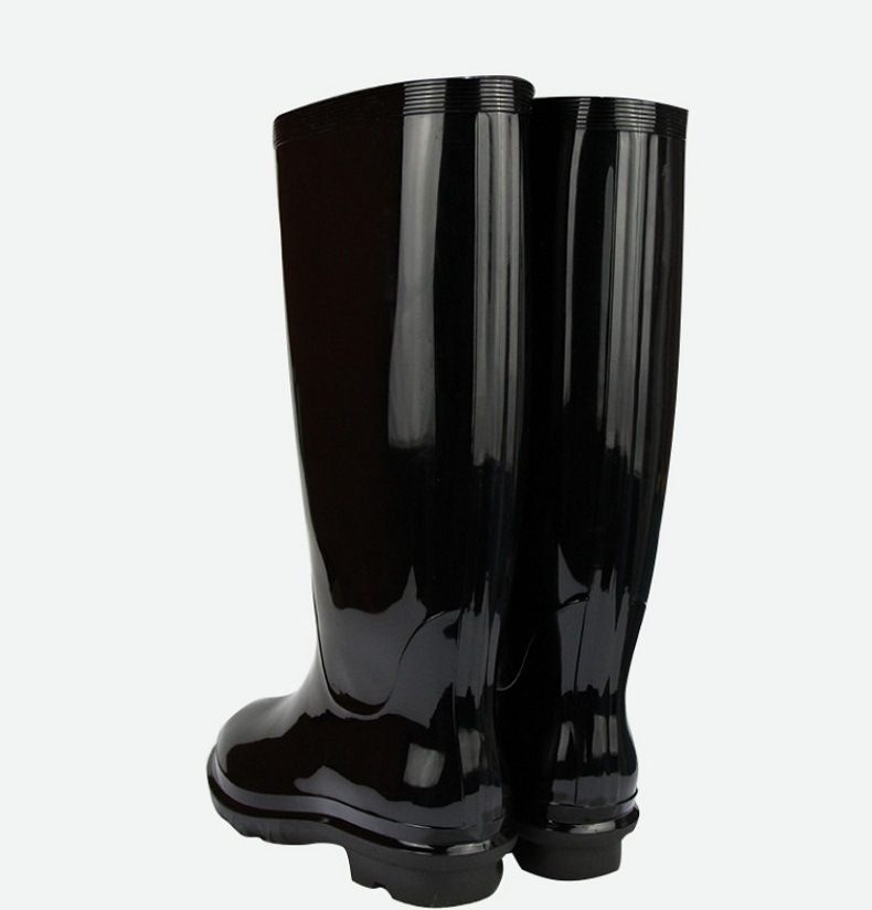 上海回力838高筒靴雨靴男士高筒雨靴防滑黑色经典劳保工作雨鞋