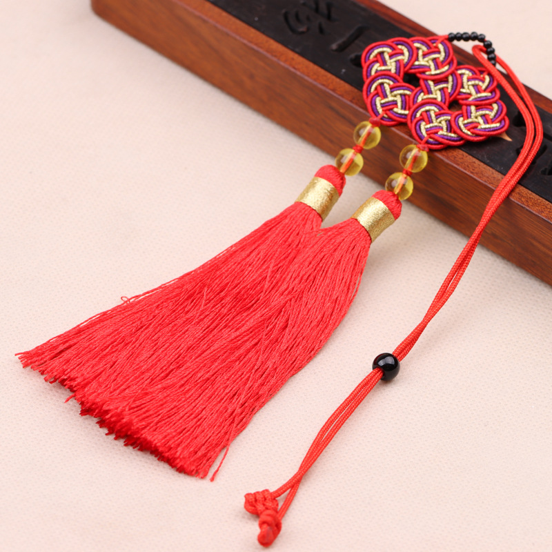 四方结中国结流苏穗子diy书签抱枕吊穗服装辅料发饰灯笼扇坠批发