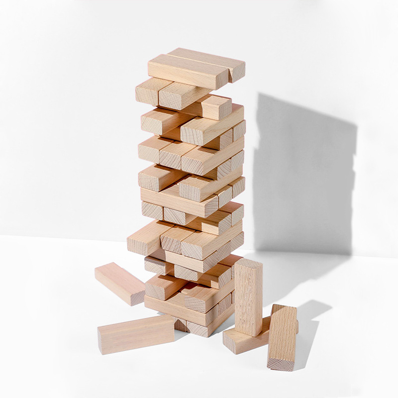 益智叠叠乐抽积木层层叠叠高堆木条抽抽乐幼儿园儿童桌游木质玩具