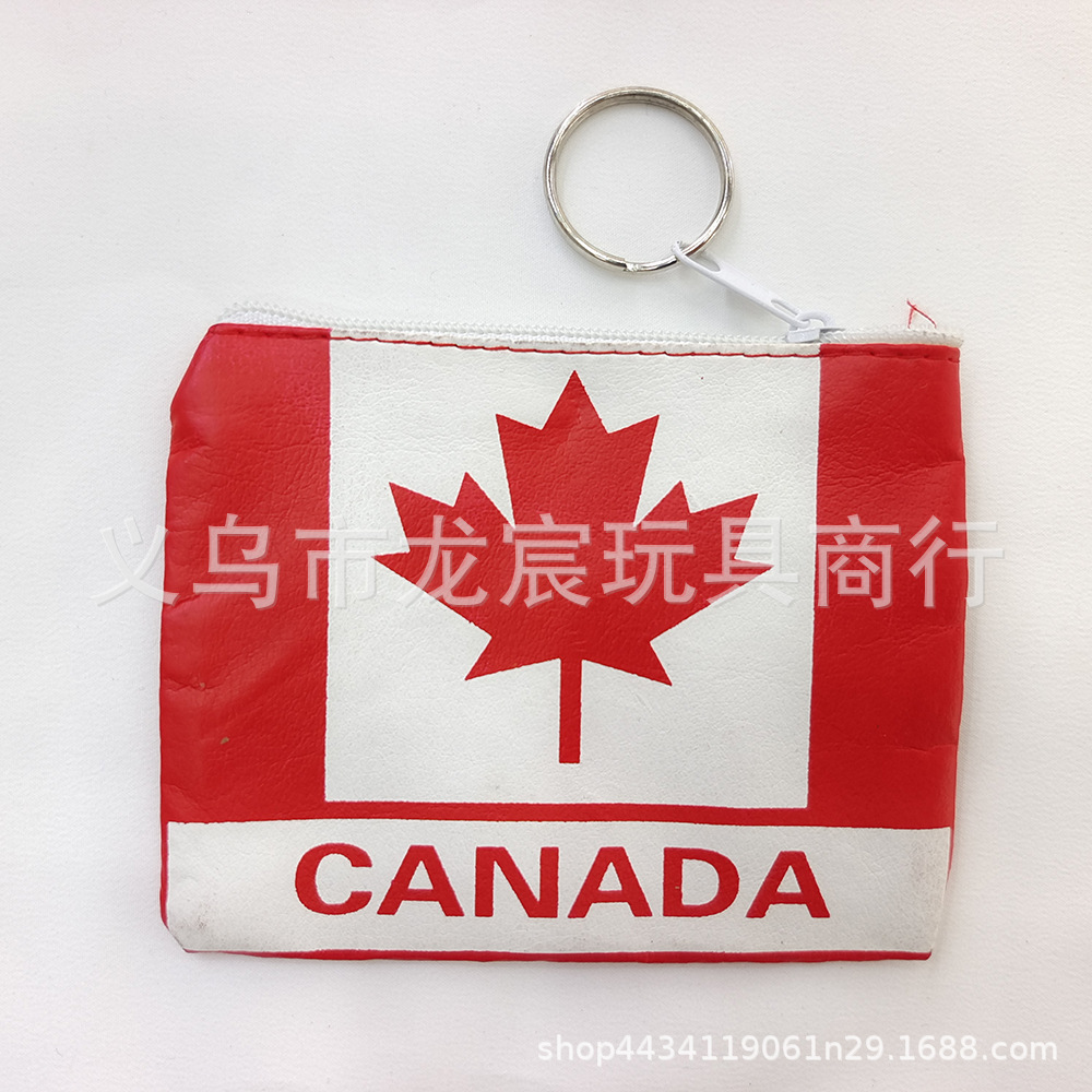 Factory Direct Supply Canadian Flag Coin Purse Car Small Hanging Flag National Flag (Ball Game) Fan Supplies