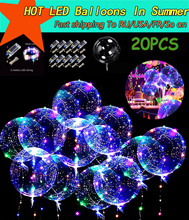 10Pcs LED Luminous Bobo Balloons  with Light String Clear跨