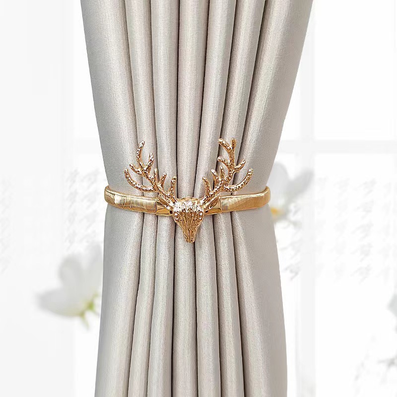 Modern Simple Metal Spring Adjustable Curtain Bandage Creative Spring Curtain Buckle