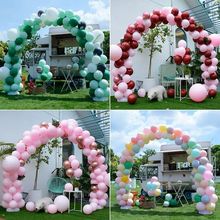 气球拱门开业庆典生日结婚婚庆拱门架10节杆子可拆卸伸缩注水拱门