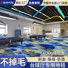 台球厅加厚地毯耐磨防潮商用印花满铺宾馆防火阻燃台球室地毯批发