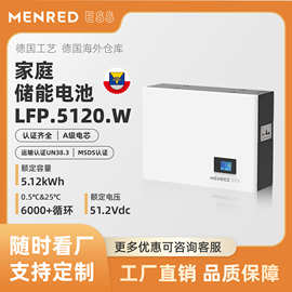 51.2V5KWH壁挂式电池光伏太阳能家用磷酸铁锂储能电池户用储能5度