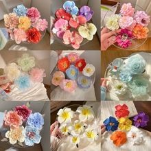 纯欲风蝴蝶兰发夹超仙仿真百合花朵海边度假拍照头饰高级感发饰新