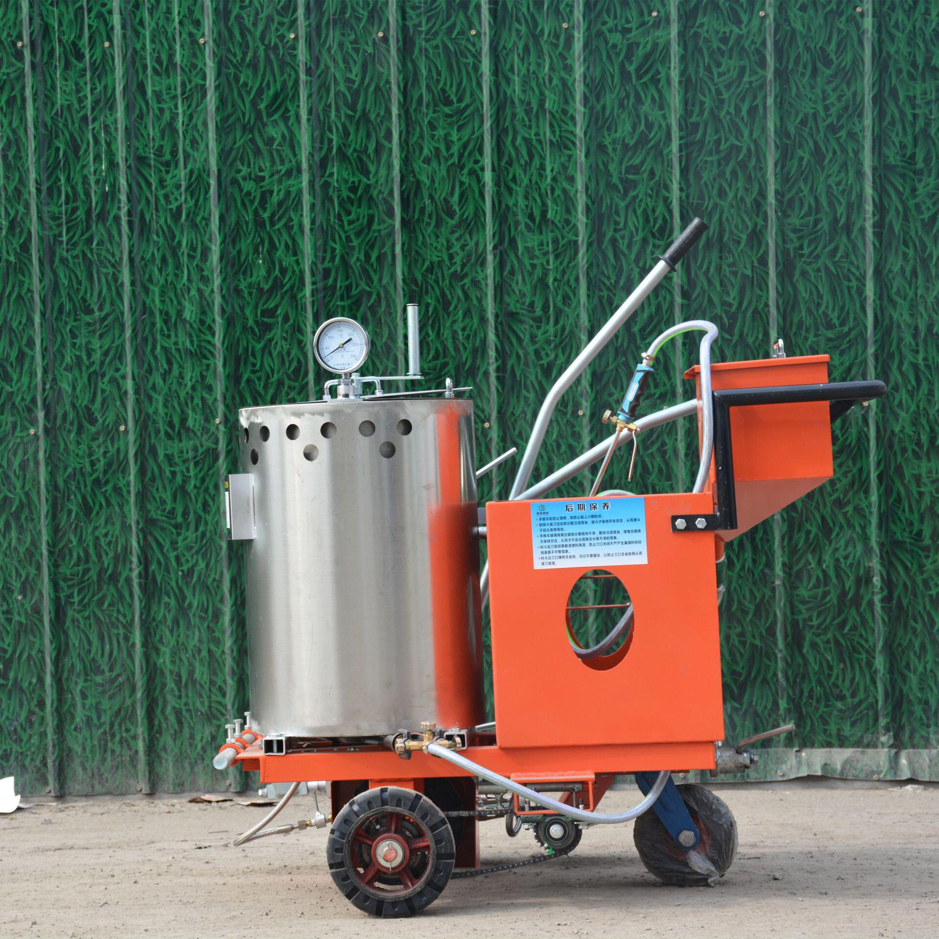 热熔停车位画线机马路操场热熔划线机热熔手推式不干胶双层划线机