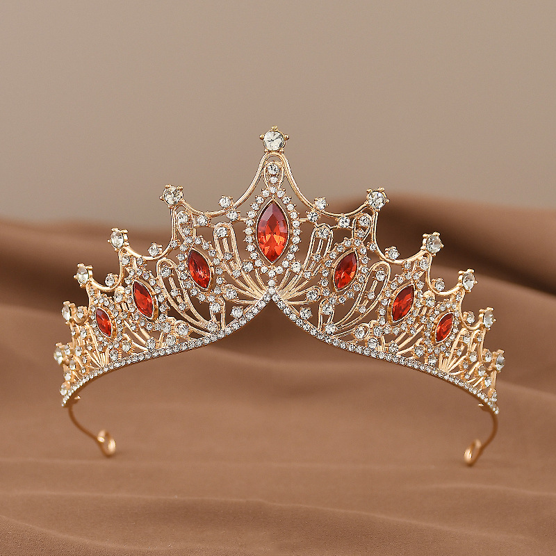 跨境儿童皇冠头饰巴洛克气质演出王冠小公主礼服配饰生日舞蹈发饰