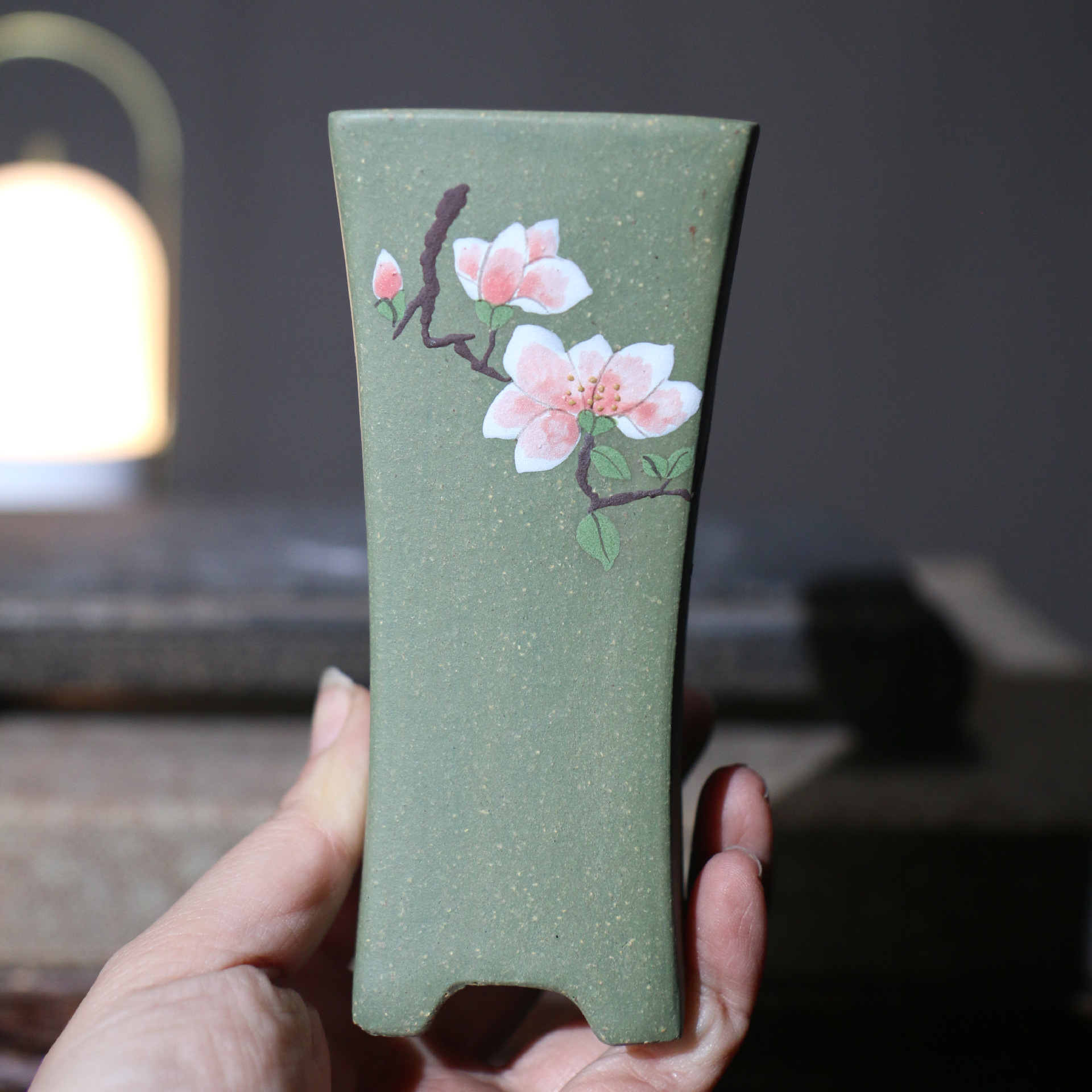 紫砂花盆泥绘盆景盆小盆微型盆手工盆桌面盆栽陶瓷盆苏兵制精品盆