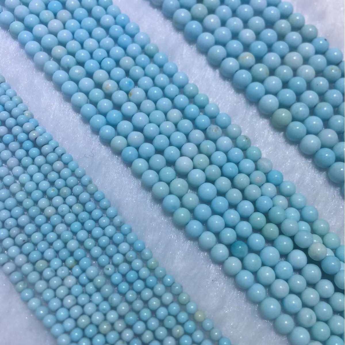 天然菱镁矿绿松石小米珠圆珠长链diy做流苏珠宝饰品配珠配饰批发