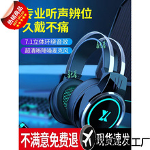 头戴式电竞游戏耳机带麦克风话筒专用台式电脑小智手机有线二合一