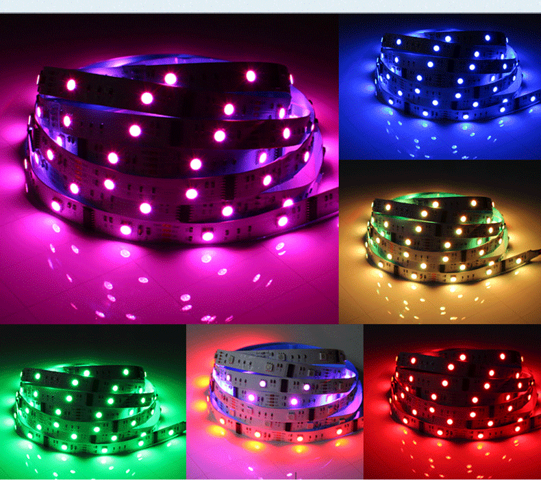 工厂定制外置16703编程跑马灯带12v30灯1米 2811流水霓虹幻彩灯带