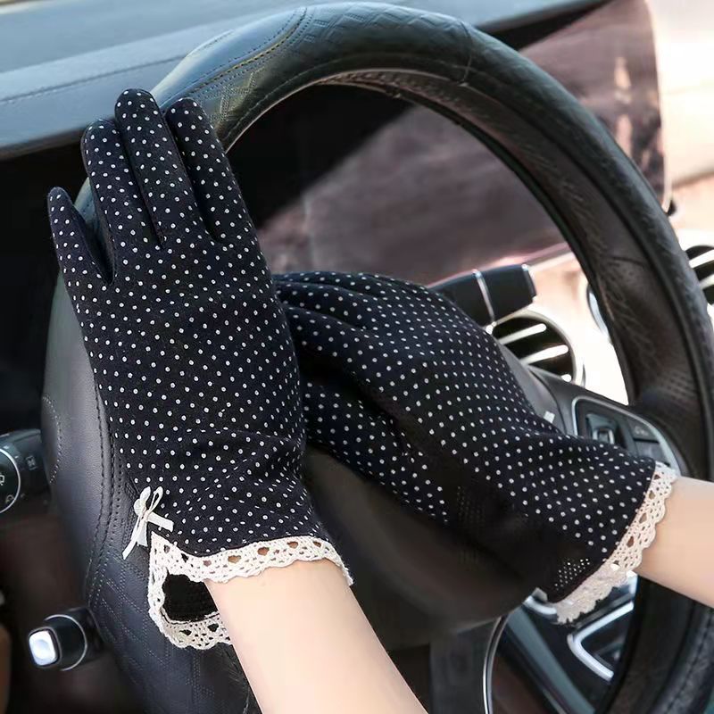 Summer New Sunscreen Gloves Women's Summer Cycling Thin Touch Screen Ice Silk Etiquette Gloves Women Wholesale Outdoor Driving